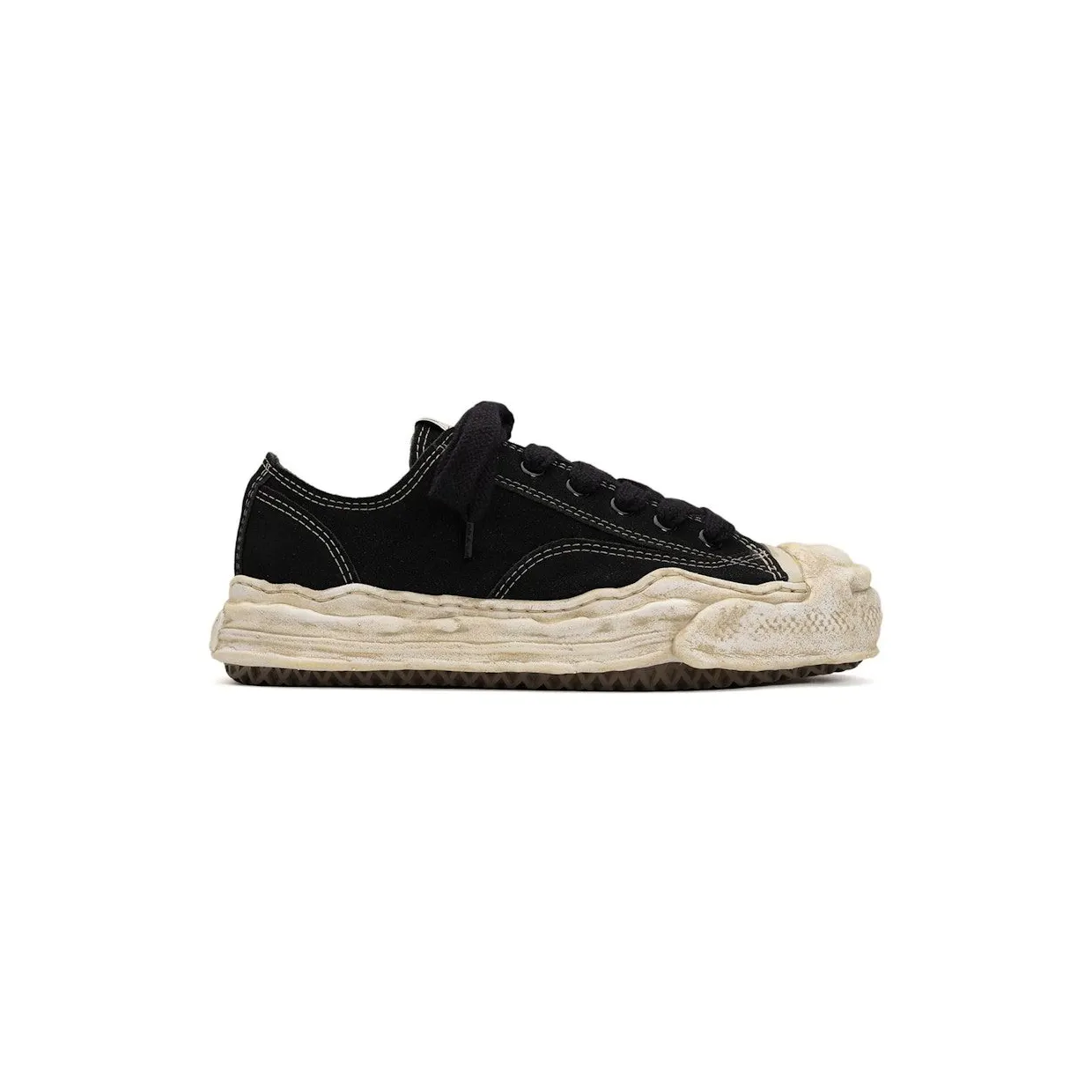 Maison Mihara Yasuhiro Hank OG Sole Suede Low Black White (A13FW732-BLKWHT)