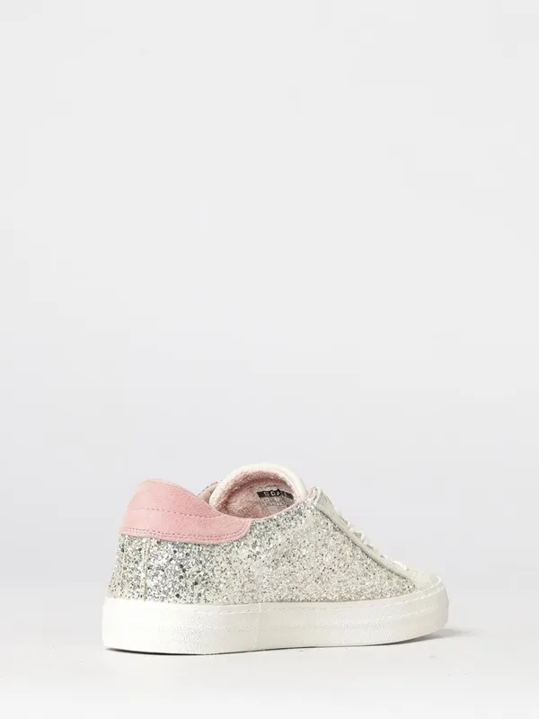 D.A.T.E D. A.T. E. Hill Sneakers in Suede and Glitter Platinum (W441HLGLPL) (2)