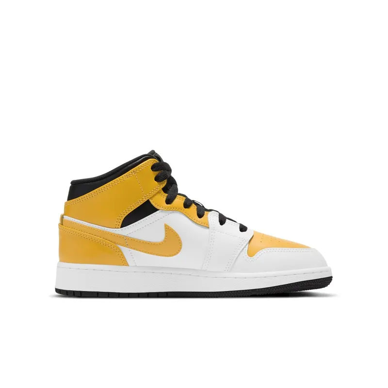 Air Jordan 1 Mid University Gold (GS) (2021) – “White / University Gold Black” (554725-170)
