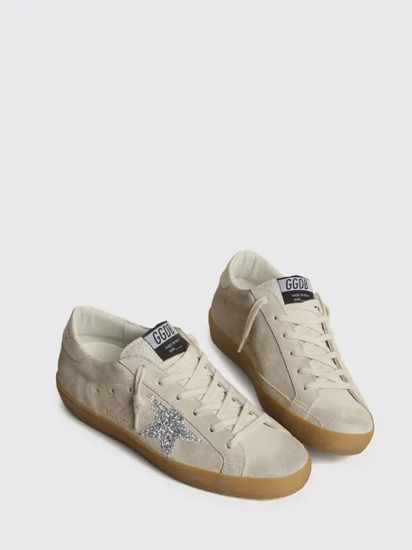 Golden goose Super-Star Suede with Glitter Logo and Embroidery White (GWF00101F00720215751)