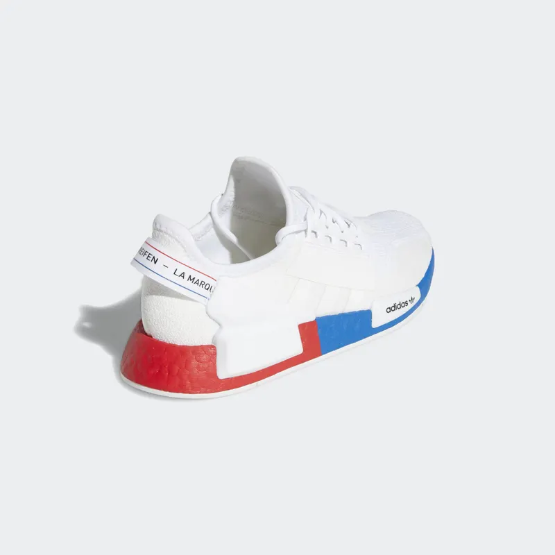adidas NMD R1 V2 White Red Blue (GS) Cloud White/Crystal White/Lush Red (FX4150)
