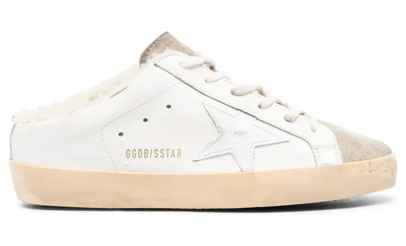 Golden Goose Super-Star Sabots mit Schnürung “White” (GWF00110F003975)