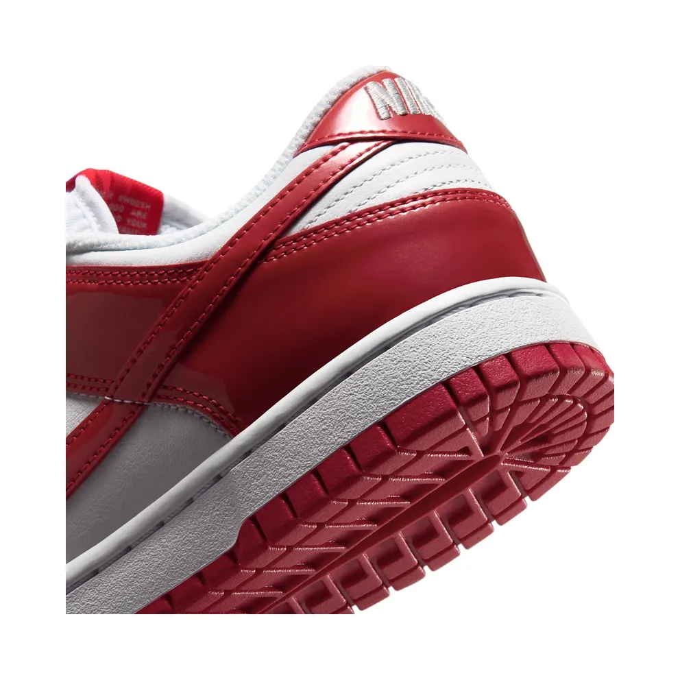 Nike Dunk Low SE Womens “Patent White University Red” (IV5104-101)