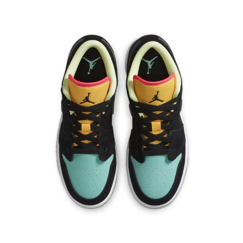 Jordan 1 Low Aurora Green (GS) Black/Black-Aurora Green (CV9844-013)