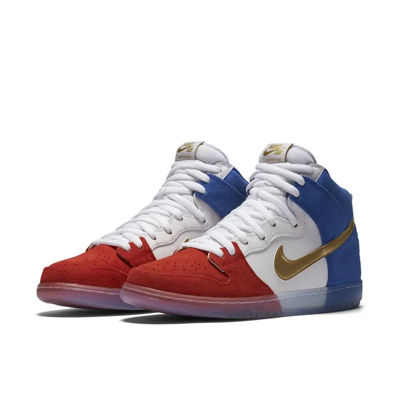 Nike SB Dunk High Tricolor (USA) Challenge Red/Game Royal-White (313171-674)