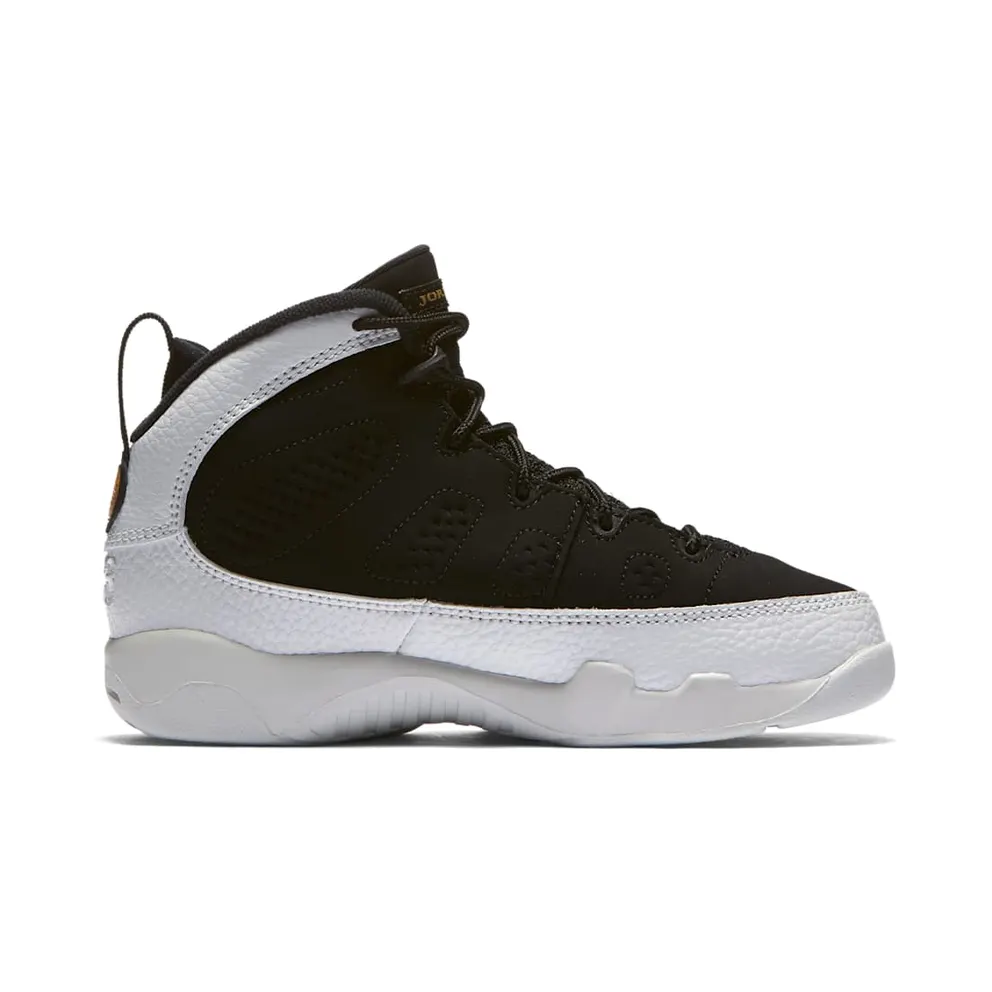 Jordan 9 Retro City of Flight (PS) Black/Black-Summit White-Metallic Gold (401811-021)