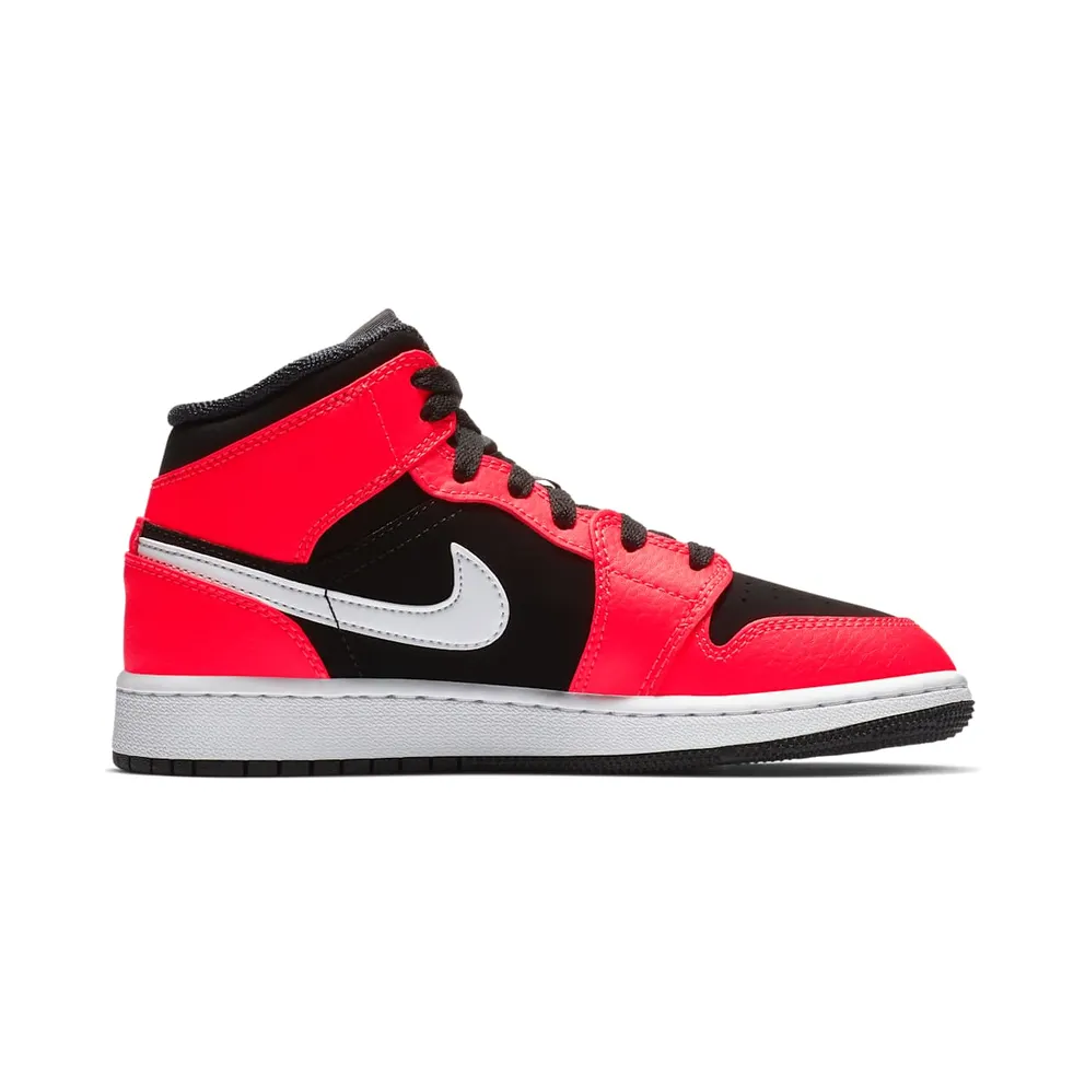 Jordan 1 Mid Infrared 23 (GS) Black/White-Infrared 23 (554725-061)