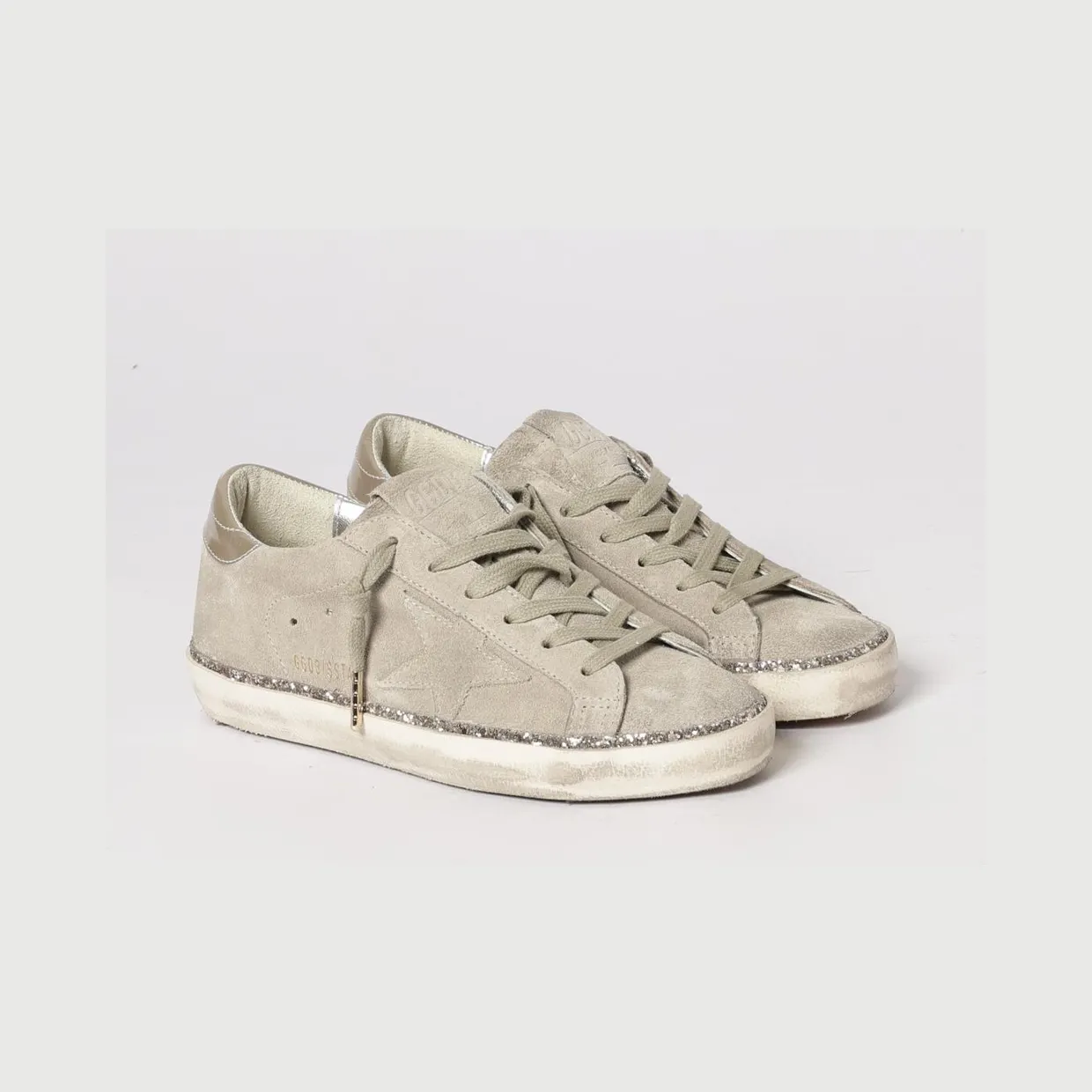 Golden goose Super-Star Used Suede Sneakers Beige (GWF00857F00805915864)