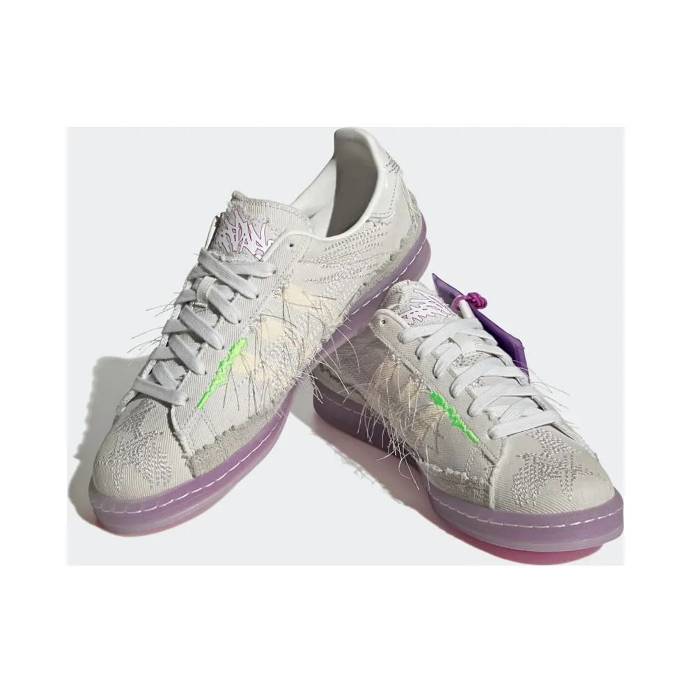 Adidas Campus Youth Of Paris Crystal White / Grey One / Solar Green (ID6805)