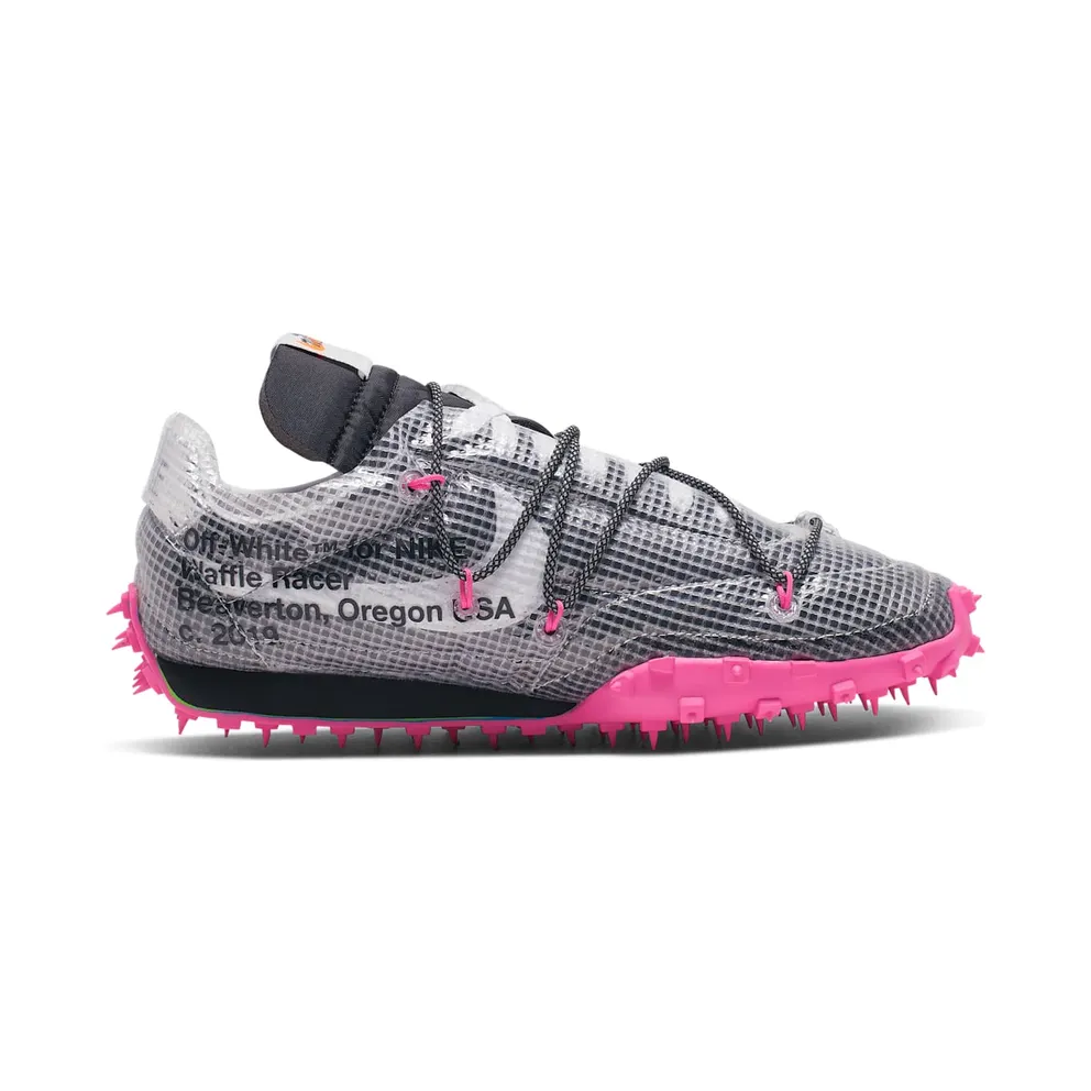 Nike Waffle Racer Off-White Black (W) Black/Laser Fuchsia-White (CD8180-001)