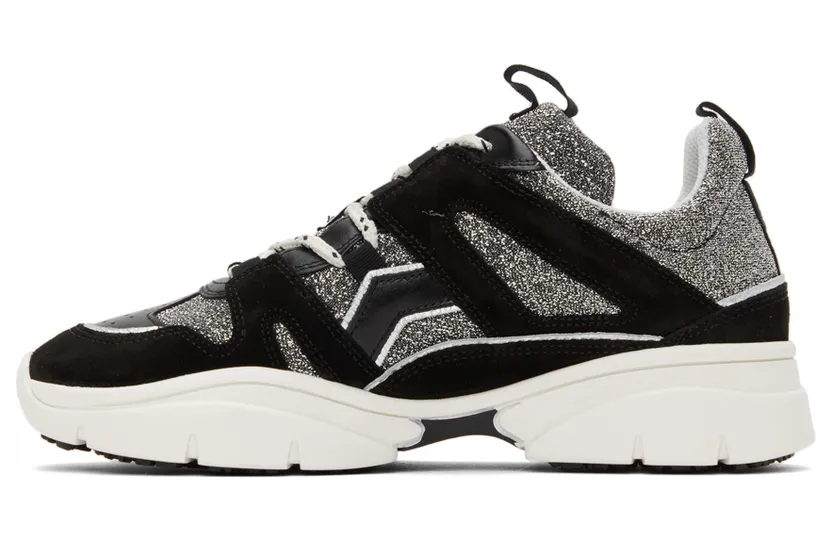 Isabel Marant Lurex & Suede Kindsay Sneakers (21HBK0052-21H019S) (3)