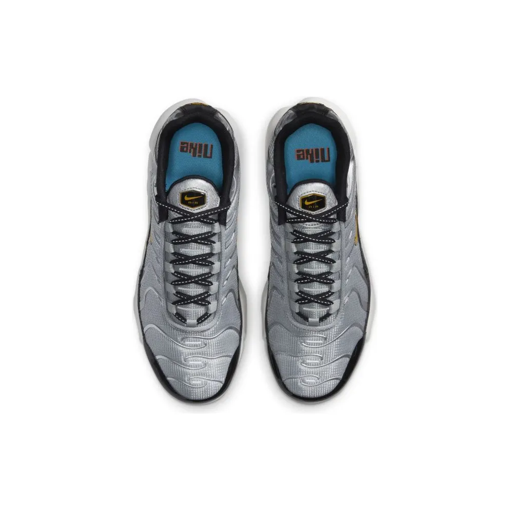 Nike Air Max Plus Sky Pack (GS) Metallic Silver/Hyper Crimson-Blue Fury-Speed Yellow (CW6010-001)