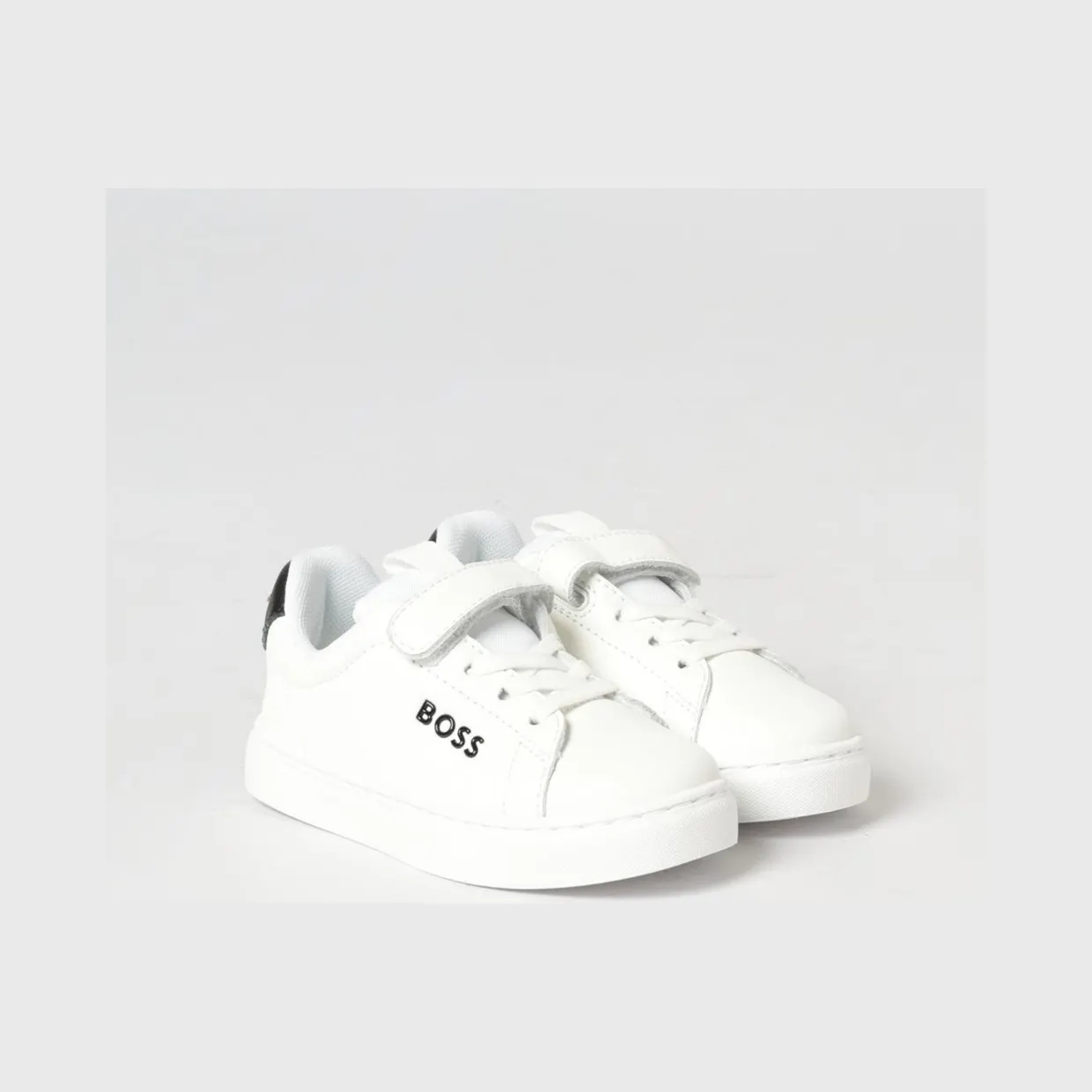 Boss Faux Leather Sneakers White (J5282410P)