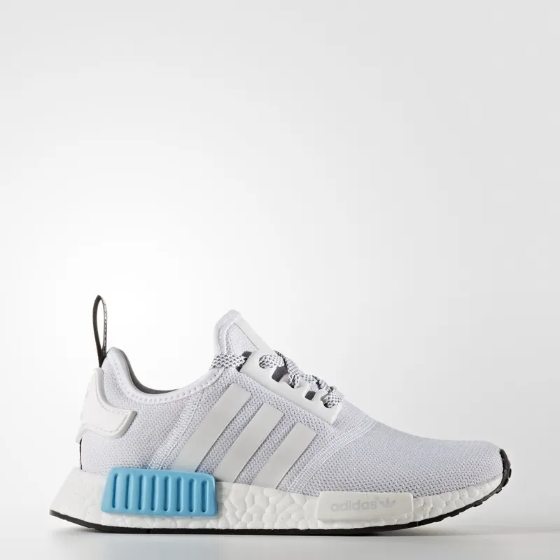 adidas NMD R1 Bright Cyan (Youth) White/White/Bright Cyan (S80207)