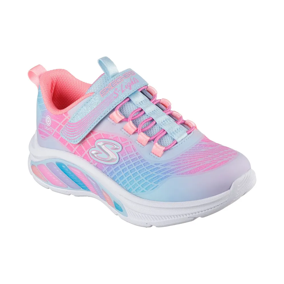 Skechers S-Lights: Rainbow Cruisers – Rainbow Reflectin Sneaker Licht Blue