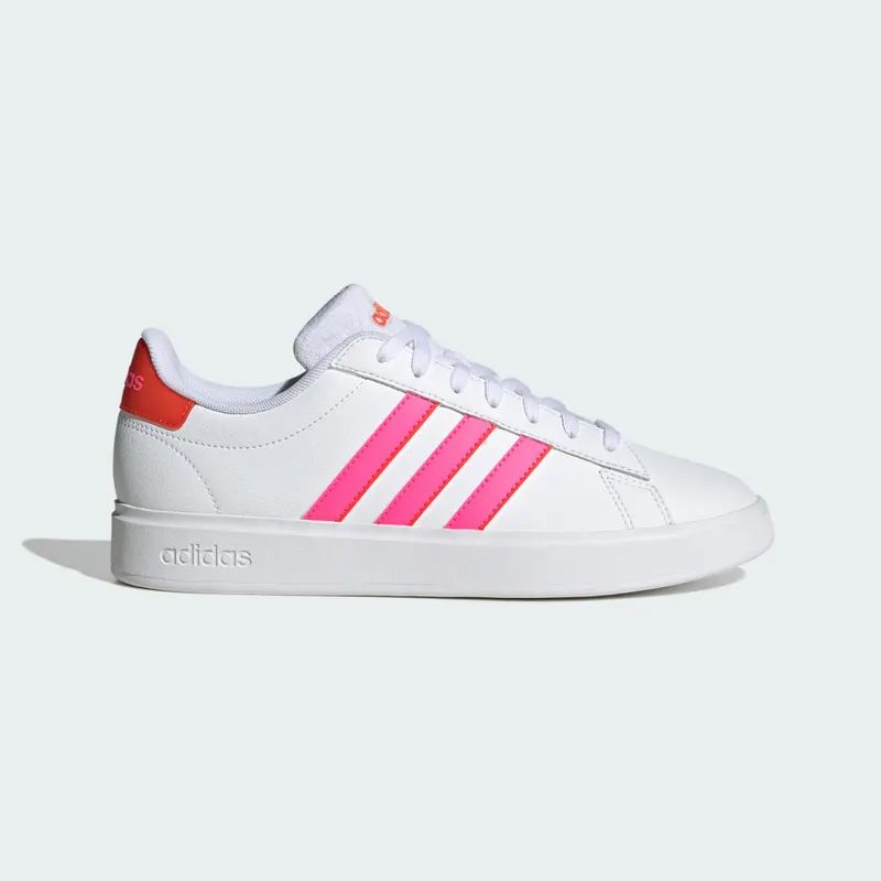 adidas Grand Court 2.0 Cloud White / Lucid Pink / Bright Red (ID4483)