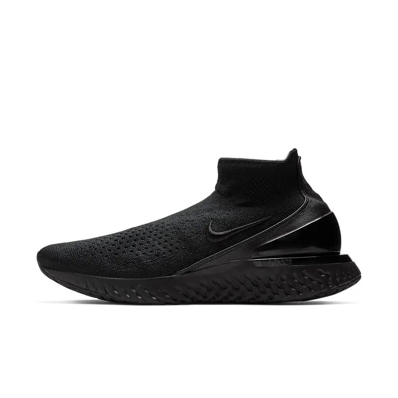 Nike Rise React Flyknit Triple Black Black/Black-White (AV5554-003)