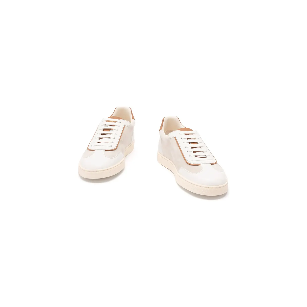 Brunello Cucinelli Leather Panelled Low-top “Neutrals” (MZULDGJ336 CEH67) (3)