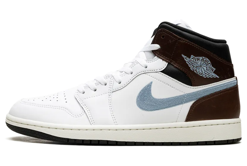 Jordan 1 Mid SE White Brown Blue Grey (FQ8162-142)