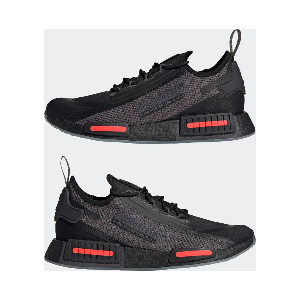 Adidas NMD_R1 SPECTOO SHOES Core Black / Grey Five / Solar Red (FZ3204)