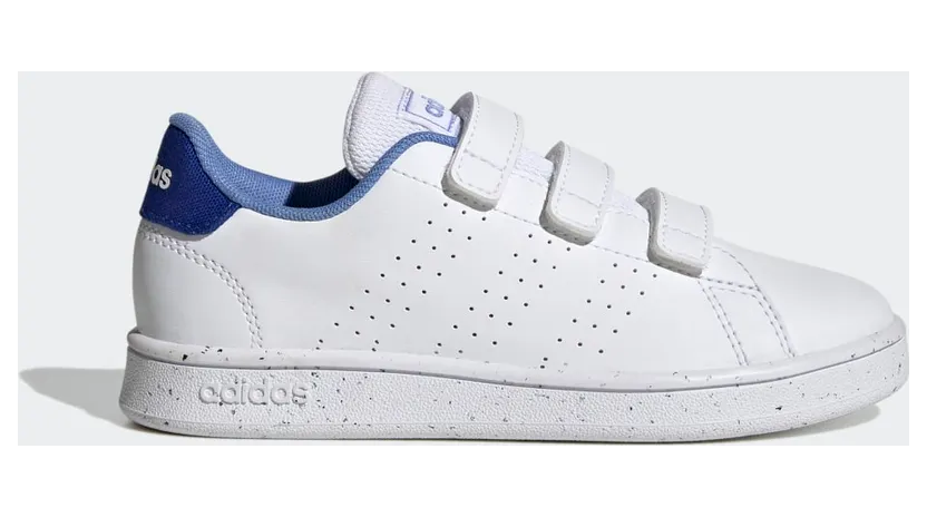 adidas Advantage Lifestyle Court Hook-and-Loop Schuh Cloud White / Cloud White / Blue Fusion (H06211)