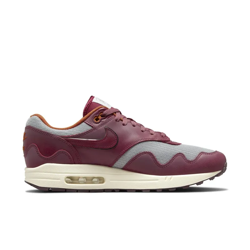 Nike x Patta Air Max 1 Waves Rush Maroon (DO9549-001)