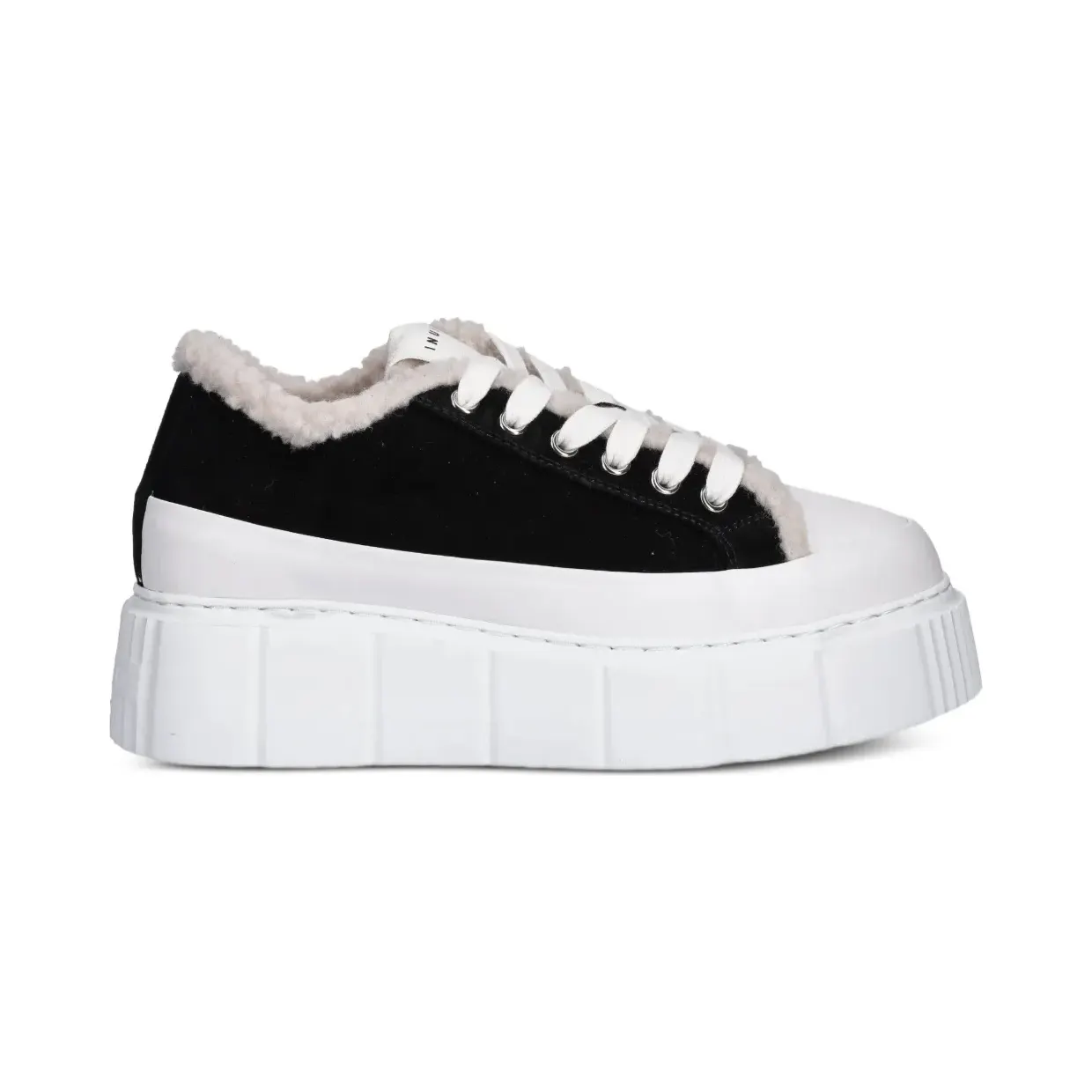 Inuikii Matilda Curly fleece met plateauzool “Black” (10010010381)