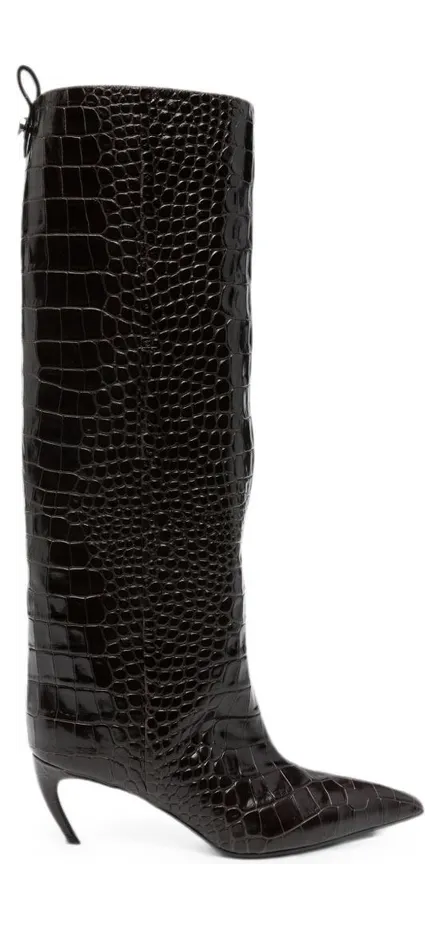 The Attico Lea Leather Boots 261WSH00879LBT155PR204