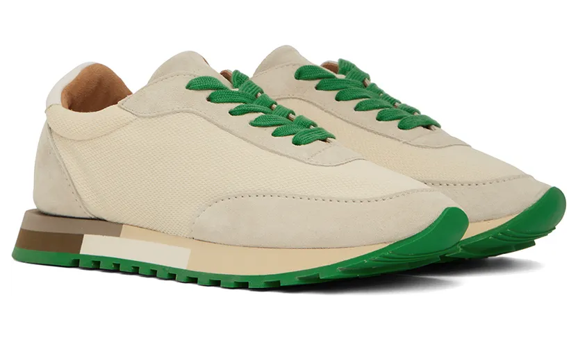 The Row Off-White & Green Owen Sneakers (F1284-W20L25) (4)