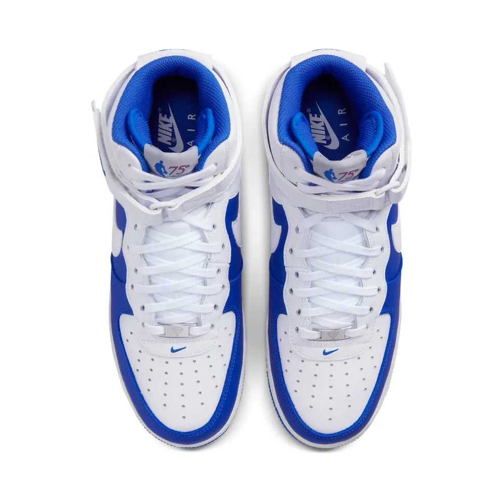 Nike Air Force 1 High 07 LV8 NBA 75th Anniversary Hyper Royal – “White / White / Hyper Royal / Sail” (DC8870-100)