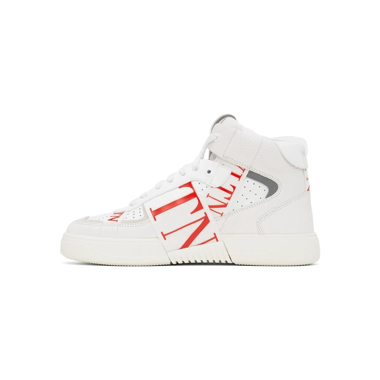 Valentino Garavani White & Red ‘VL7N’ High-Top Sneakers (WY2S0E03WRQ) (3)
