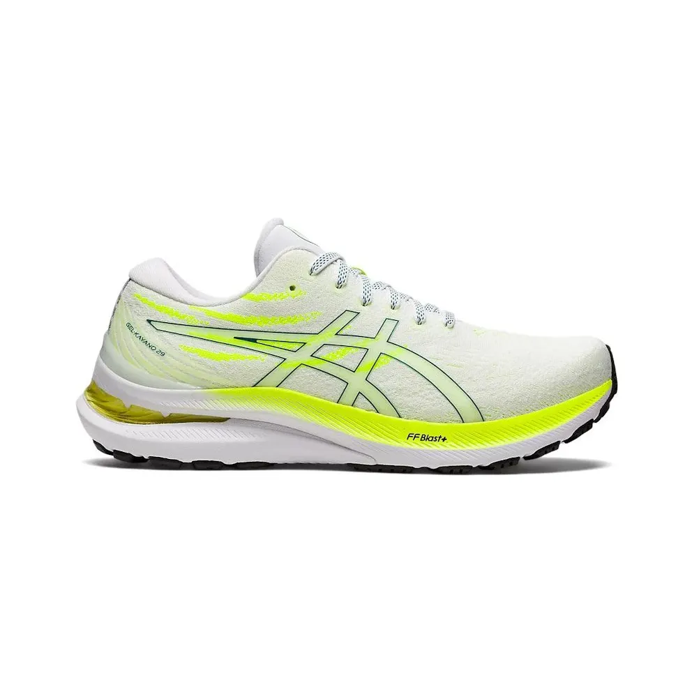 ASICS Gel-Kayano 29 White Velvet Pine Safety Yellow (1012B272-100)