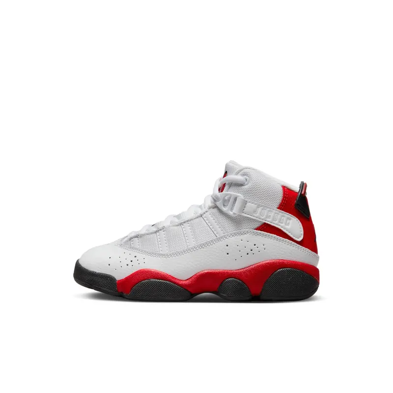 Jordan 6 Rings White Black University Red (323432-126)
