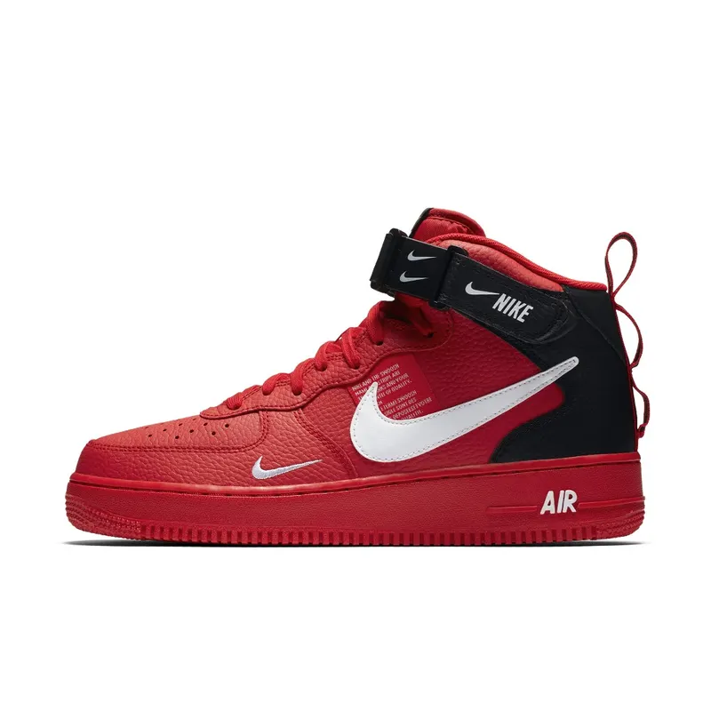 Nike Air Force 1 Mid Utility University Red University Red/White-Black-Tour Yellow (804609-605)