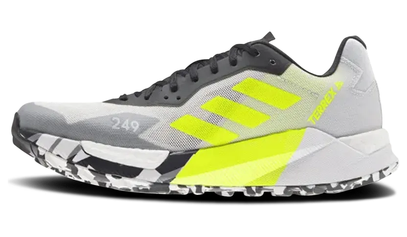 adidas Terrex Agravic Ultra Trail Running Core Black / Solar Yellow / Crystal White (FY7660)