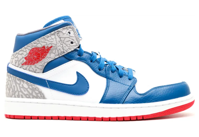 Air Jordan 1 Mid True Blue (554724-107)