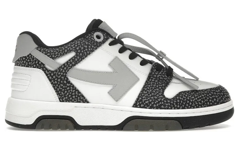OFF-WHITE Out Of Office OOO Low Tops Black Grey with Dots (OMIA189S23LEA0090109)