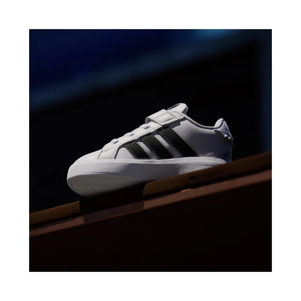 Adidas GRAND COURT 3.0 Shoes PEUTERS Girls Cloud White / Core Black / Hi-Res Yellow (KH9781)