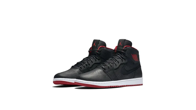 Jordan 1 Retro Nouveau Snakeskin Black/Gym Red-White (819176-001)