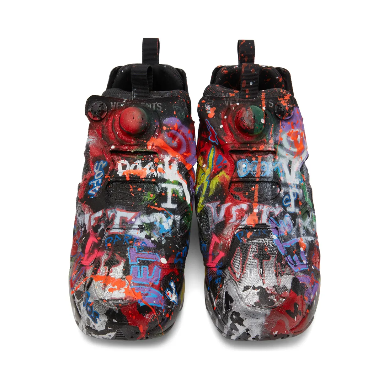 VETEMENTS Black Reebok Edition STAR WARS Graffiti Instapump Fury Sneakers (UE52SN200B) (5)