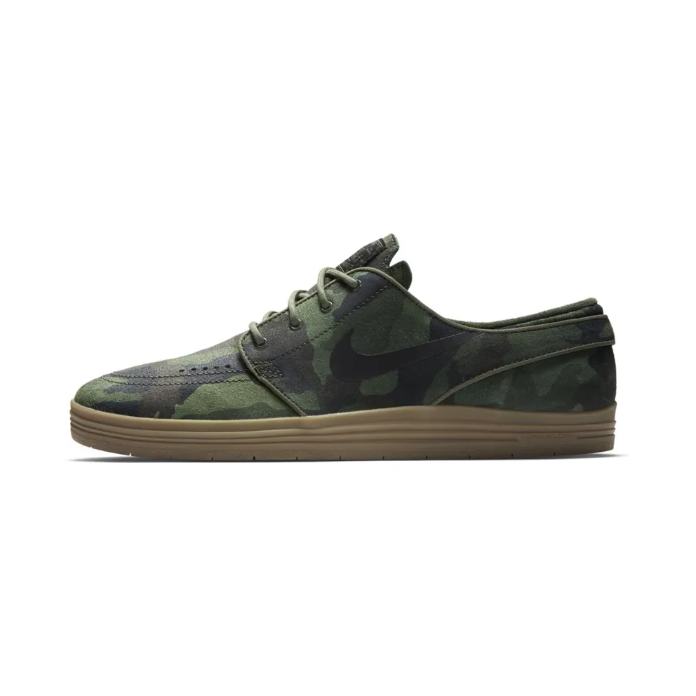 Nike SB Lunar Stefan Janoski Green Camo Cargo Khaki/Black-Gum Medium Brown (669563-302)