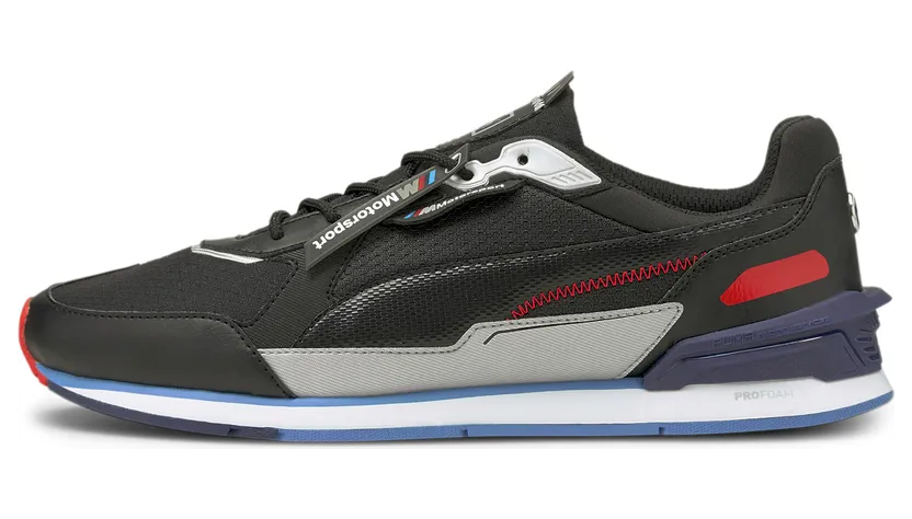Puma BMW M Motorsport Low Racer motorsportschoenen Wit/Zwart (306805-01)