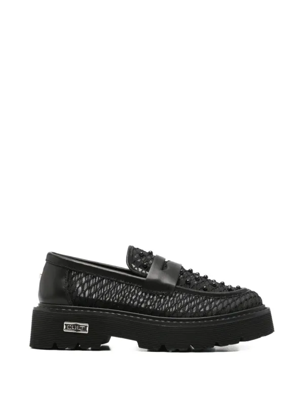 Cult Slash leren with kralen – Black (CLW469500)