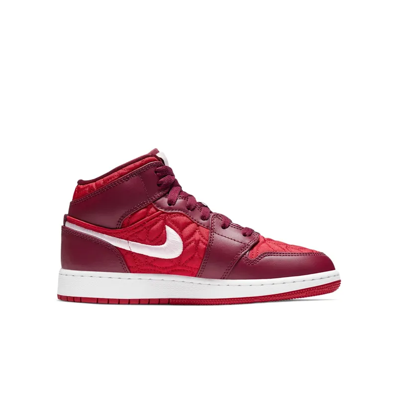 Jordan 1 Mid SE Red Quilt (GS) Deep Red/Sail-Gym Red (AV5174-600)