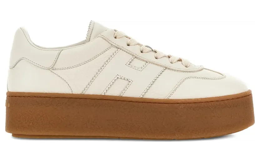 Hogan H698 sneakers met plateauzool – Beige (HXW6980FB60UX6)