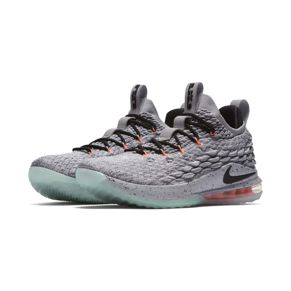 Nike LeBron 15 Low Melon Cool Grey/Black-Teal Tint-Sunset (AO1755-005)