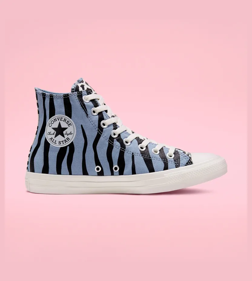 Converse Unisex Twisted Archive Prints Chuck Taylor All Star High Top Blue Slate/black/egret (167629C)