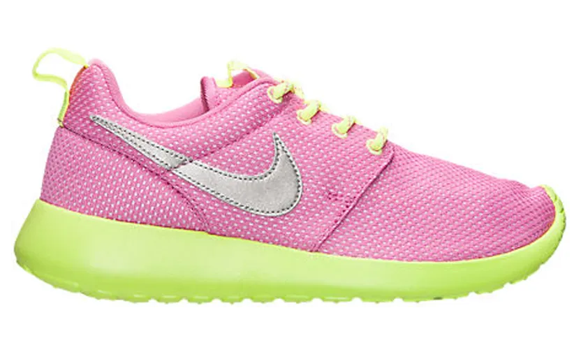 Nike Roshe Run Red Violet Metallic Silver Volt (GS)