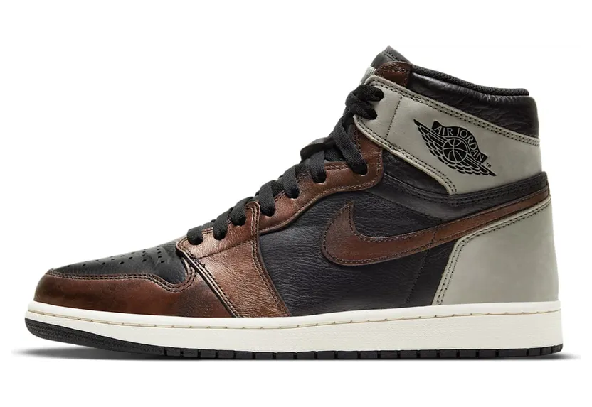 Jordan 1 Retro High Patina – “Black / Grey / Rust” (555088-033)