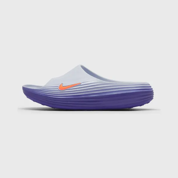 Nike ReactX Rejuven8 Slide Hydrogen Blue Crystal Orange